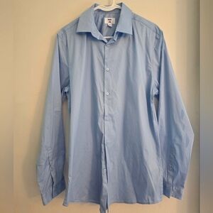 Mode Of One Men's‎ Light Blue Cotto  Dress Shirt Sz. Medium